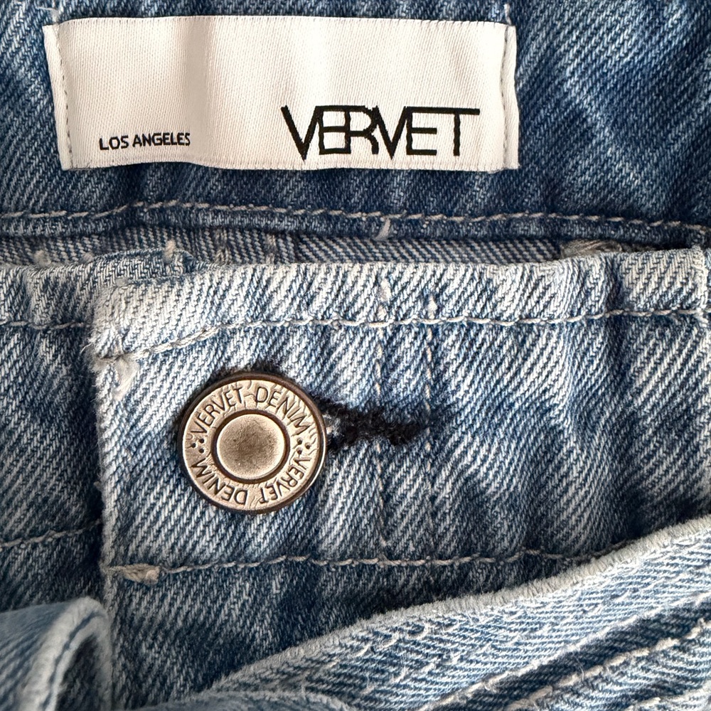 Vervet Distressed, Belted Blue Jeans for Women - Picture 7 of 7